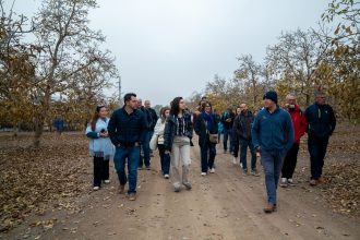 Delegación francesa del sector nogalero recorre huertos de nogal en Chile para conocer el modelo productivo, el manejo agronómico y la organización gremial de la industria nacional de la nuez